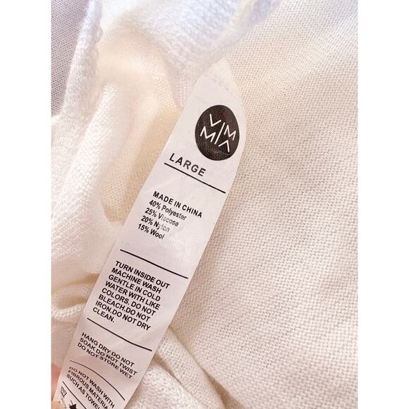 Vimmia Shavasana Reversible Criss Cross Back Sweater Size Large in White - Picture 5 of 5